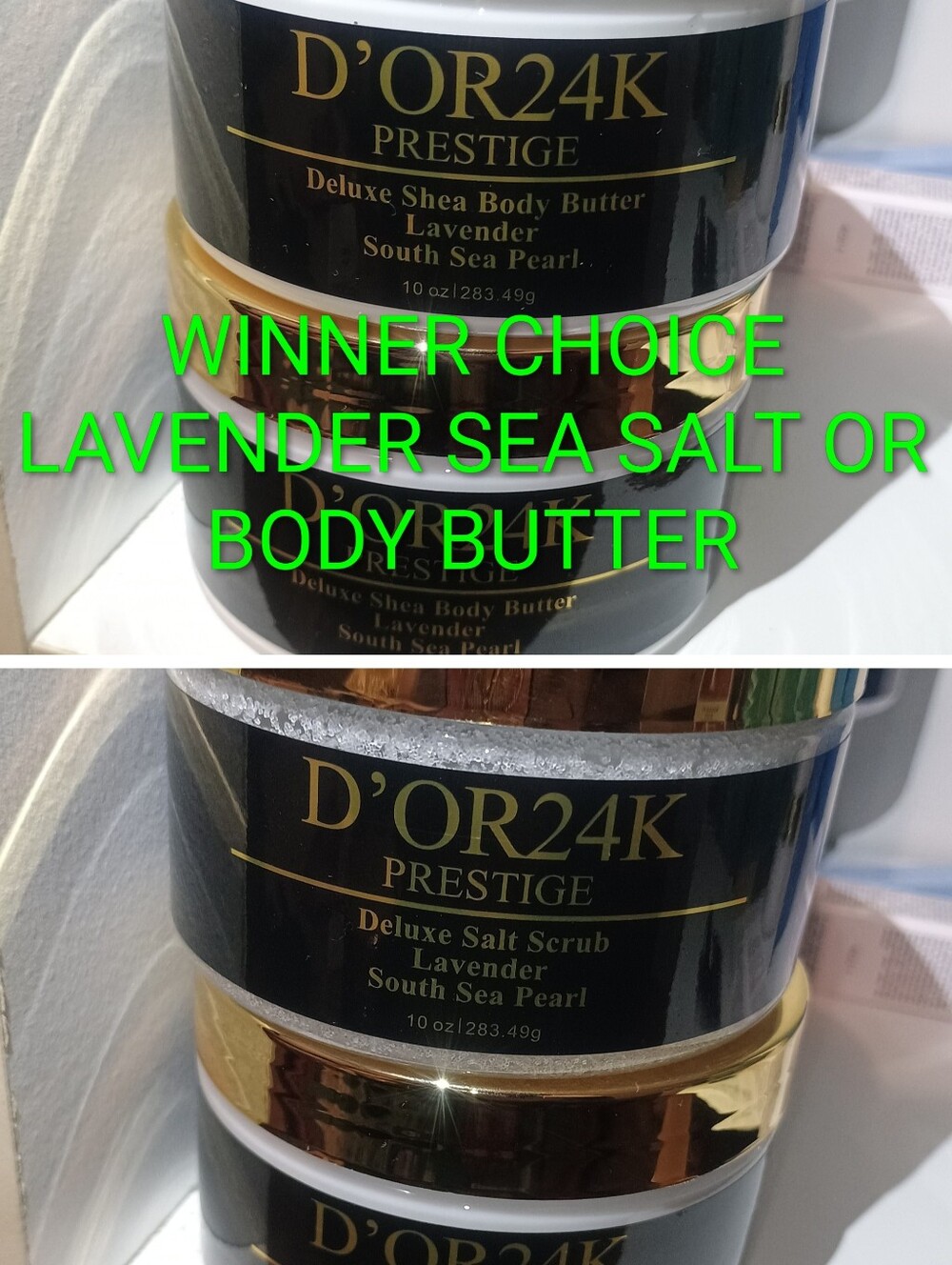 Winner CHOICE D'OR24K Prestige Deluxe Salt Scrub Or Body Butter Lavender